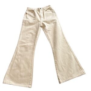 KHAITE Cream Gabbie Flared Women's Jeans 28 NWOT